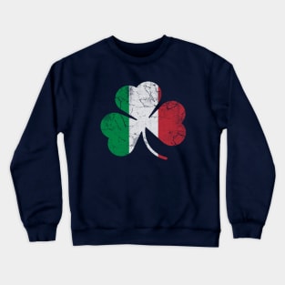 Italian Italia Shamrock Flag St Patricks Day Crewneck Sweatshirt